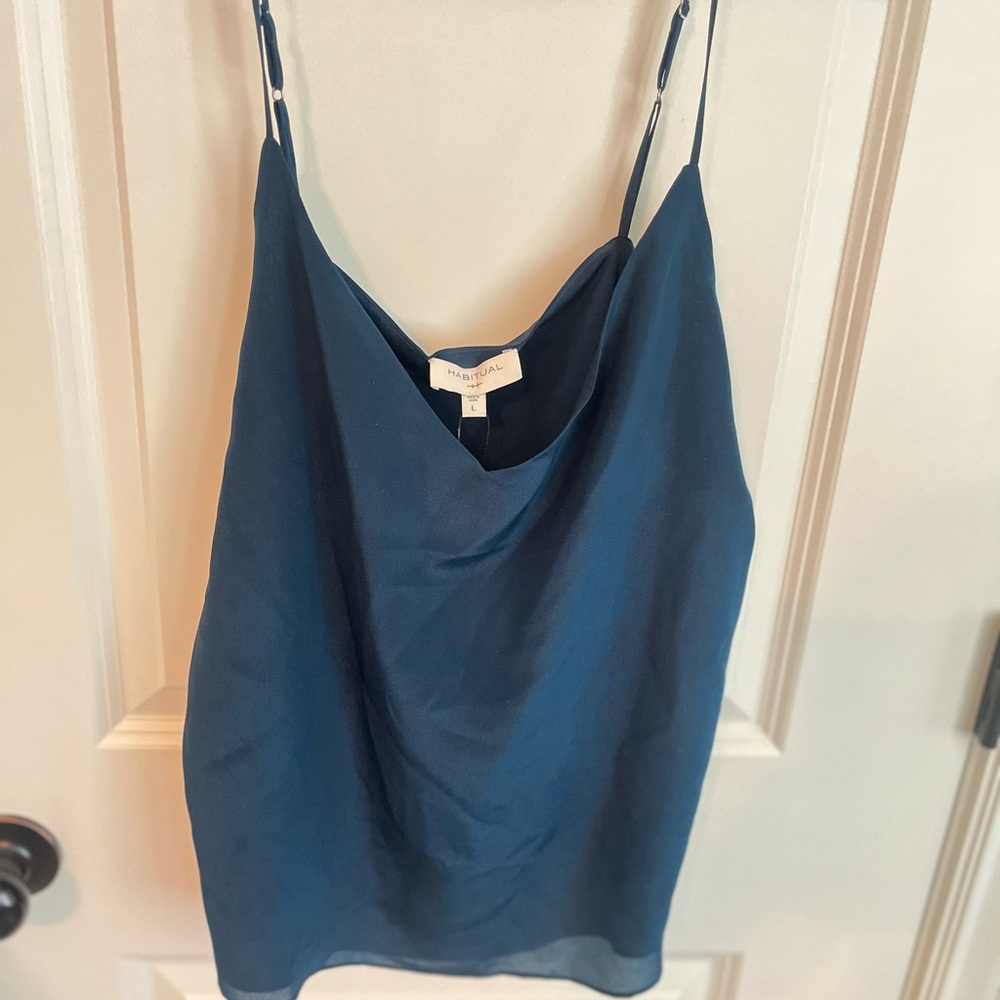 Habitual Blue Sleeveless Relaxed Camisole